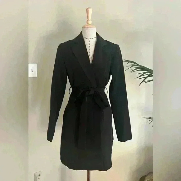 Remi x Revolver Black Blazer Dress with Waist Belt | Size XS - Picture 5 of 8